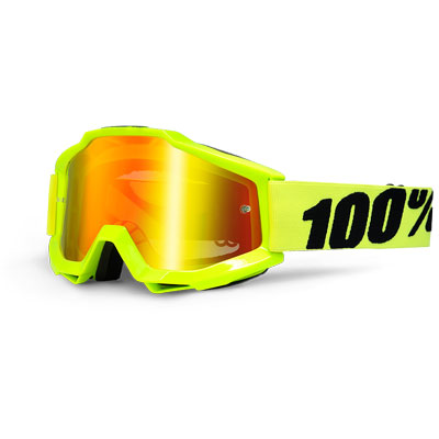 Image of 100% Accuri Fluo Yellow mirror red lens c49cd4293d1238ff33b6538cc1b466180a1a3eff