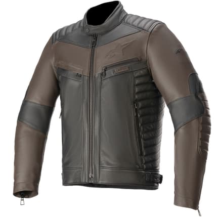 alpinestars leather jacket brown motostorm