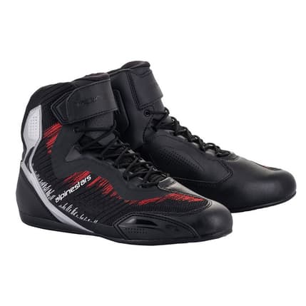 Alpinestars Faster-3 Rideknit Shoes - Black/White/Red | Dubai UAE – Advanced After-market Solutions & Parts For Auto-Moto Enthusiasts