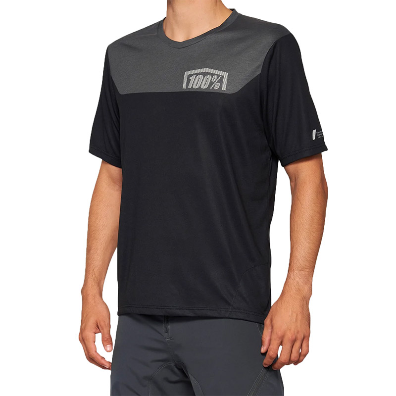 Maglia 100% Airmatic SS nero charcoal