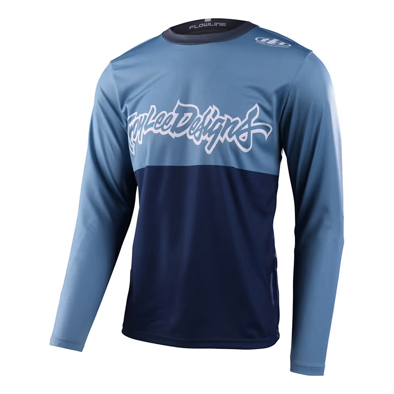 Maglia Troy Lee Designs Flowline LS Scripter blu