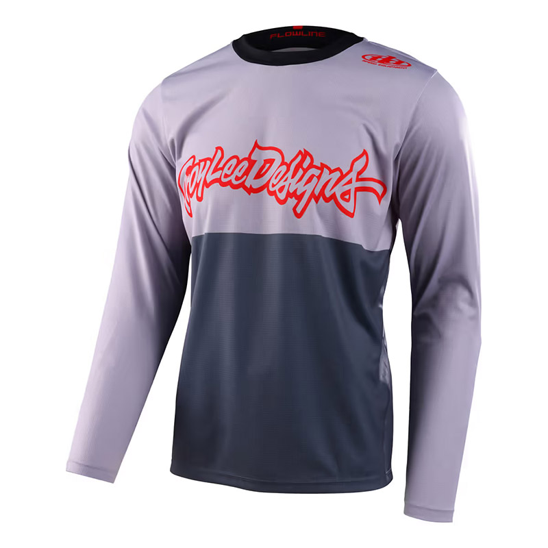 Maglia Troy Lee Designs Flowline LS Scripter grigio