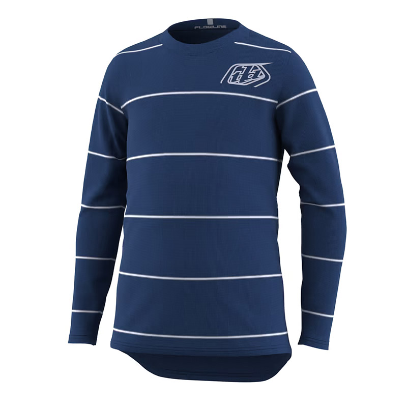 Maglia Troy Lee Designs Flowline Revert LS JR blu