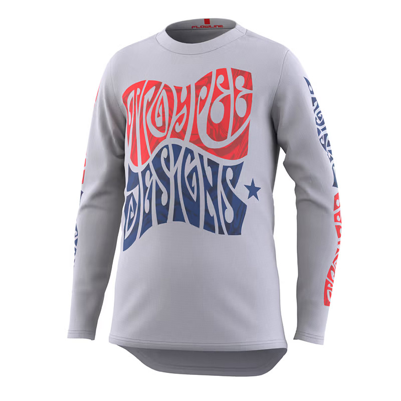 Maglia Troy Lee Designs Flowline LS Tripper JR grigio