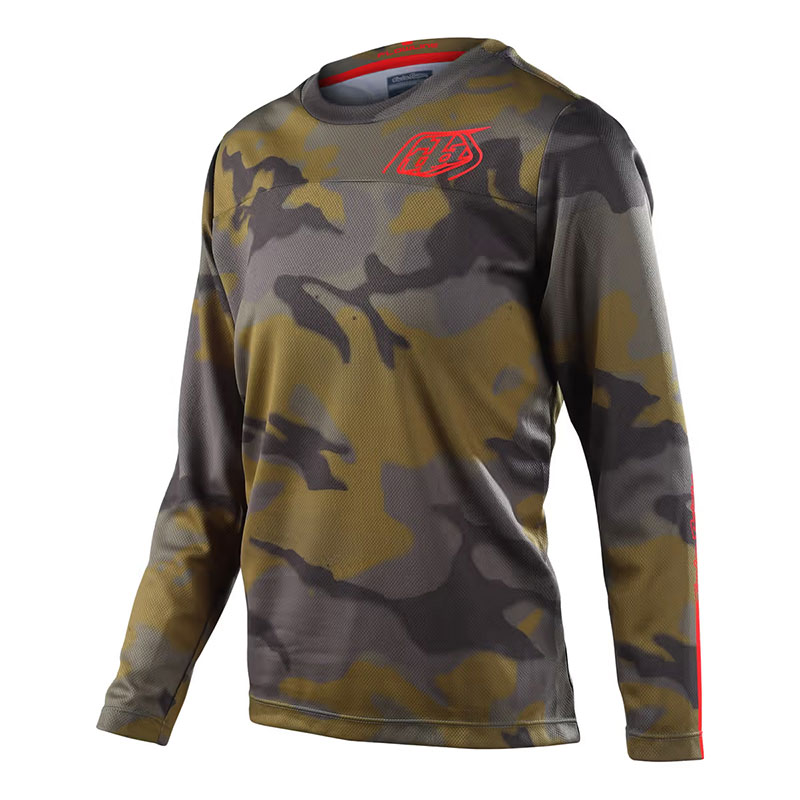 Troy Lee Designs Flowline Spray LS Kindertrikot schwarz
