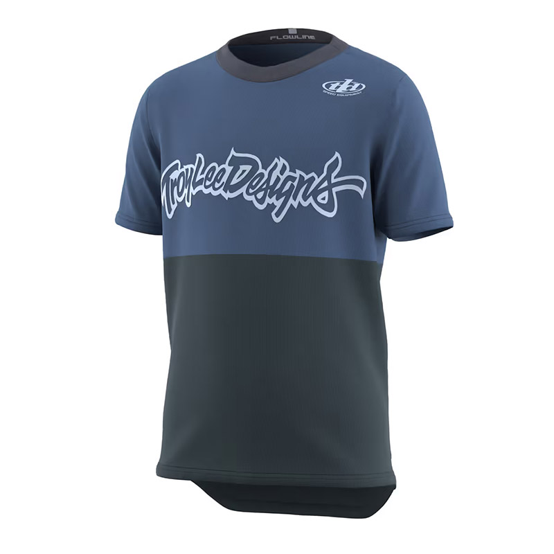 Maglia Troy Lee Designs Flowline SS JR Scripter blu