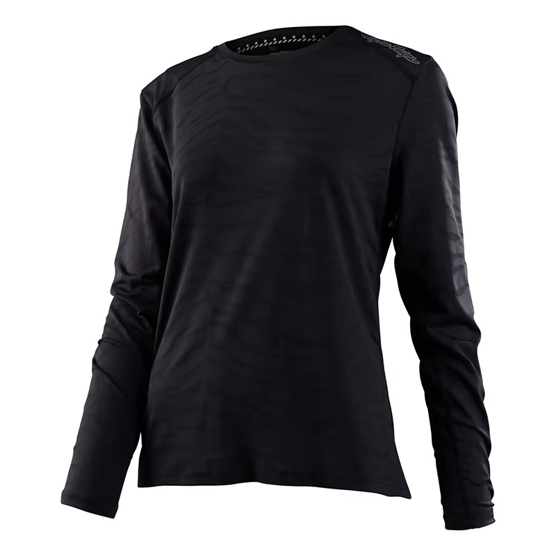 Maglia Troy Lee Designs Lilium LS Tiger Jacquard nero