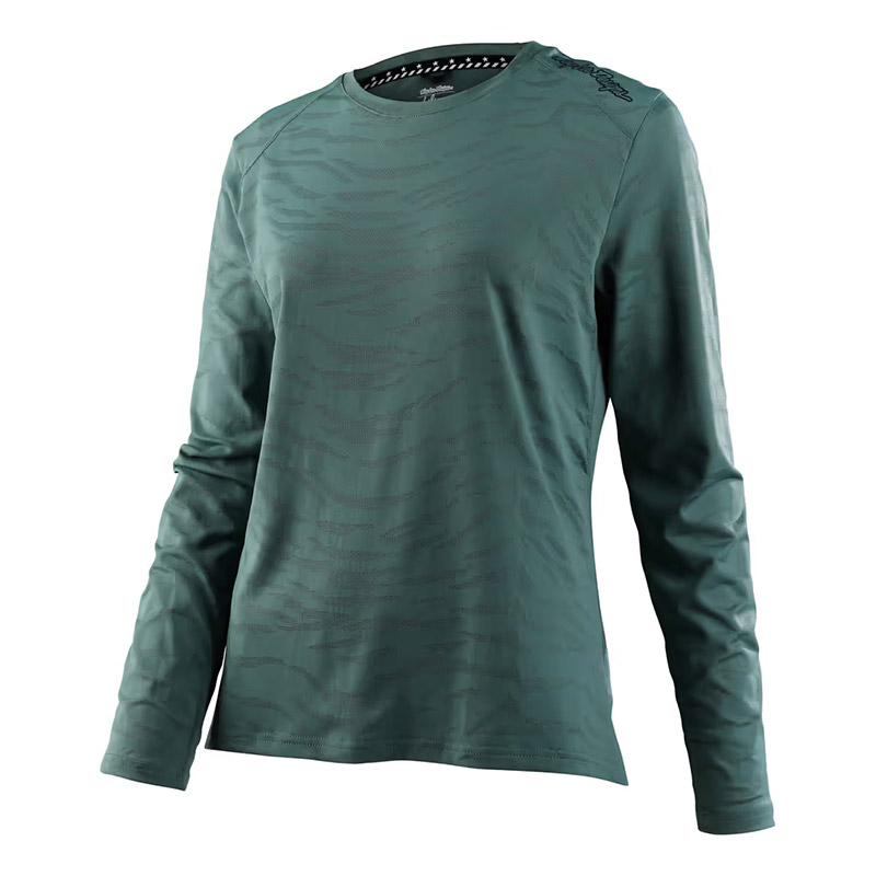 Maglia Troy Lee Designs Lilium LS Tiger Jacquard verde