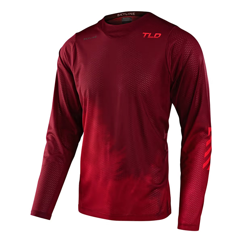 Maillot Troy Lee Designs Skyline Air LS Fades rouge