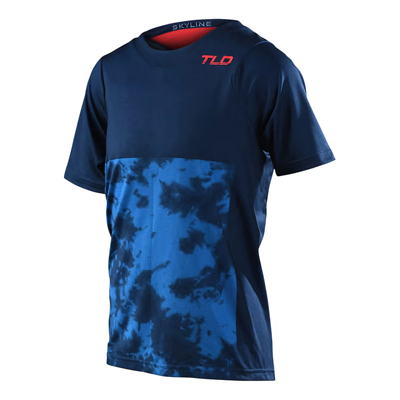 Maillot Troy Lee Designs Skyline Breaks SS Enfant bleu