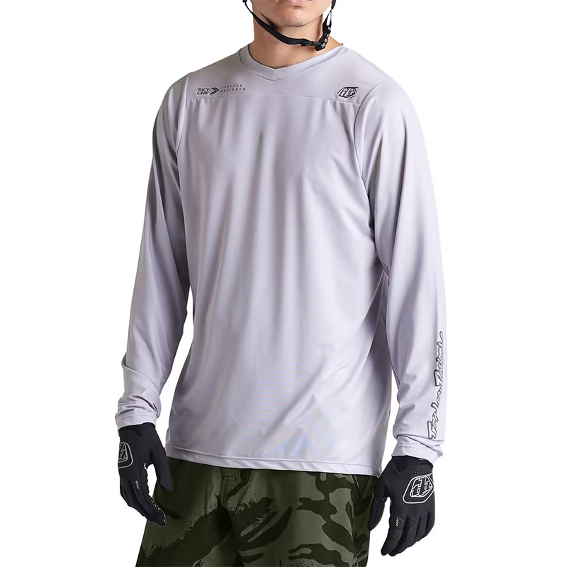 Maillot Troy Lee Designs Skyline Mono 24 LS blanc Vetements Cyclisme TLD 34147201 MotoStorm