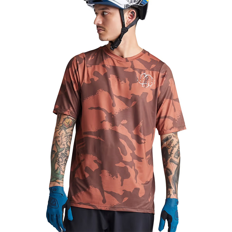 Maglia Troy Lee Designs Skyline Shadow Camo arancio