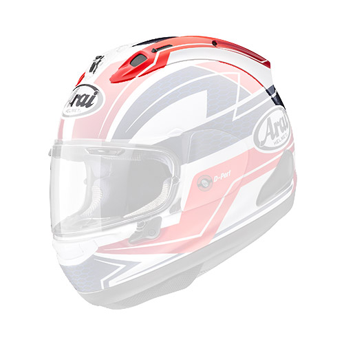 Diffuser Arai Type-12 RX-7V Curve rosso