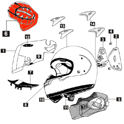 Arai parts Clearance