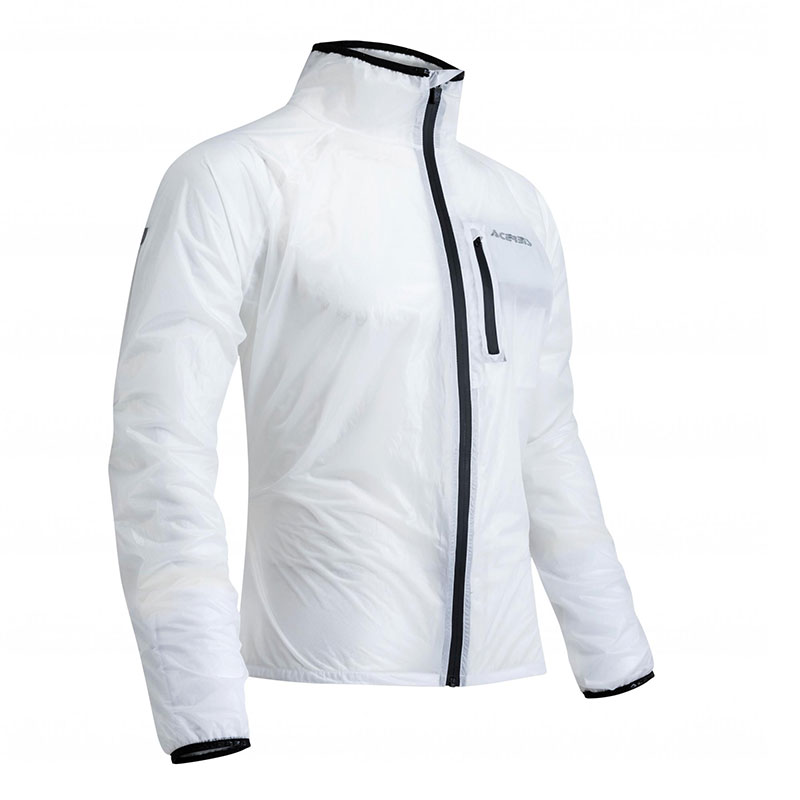 Giacca Antiacqua Acerbis Rain Dek Pack bianco