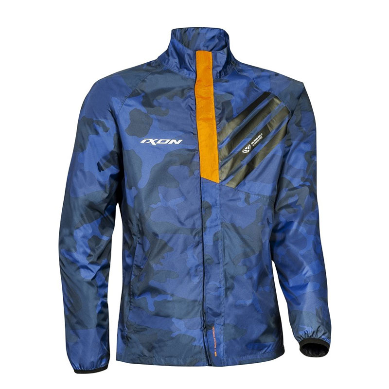 Giacca Antiacqua Ixon Stripe navy camo arancio