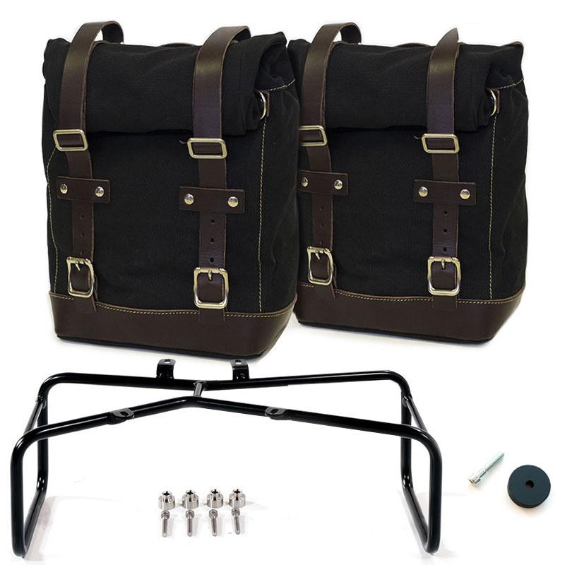 Kit Valigie Unit Garage Canvas R NineT nero marrone