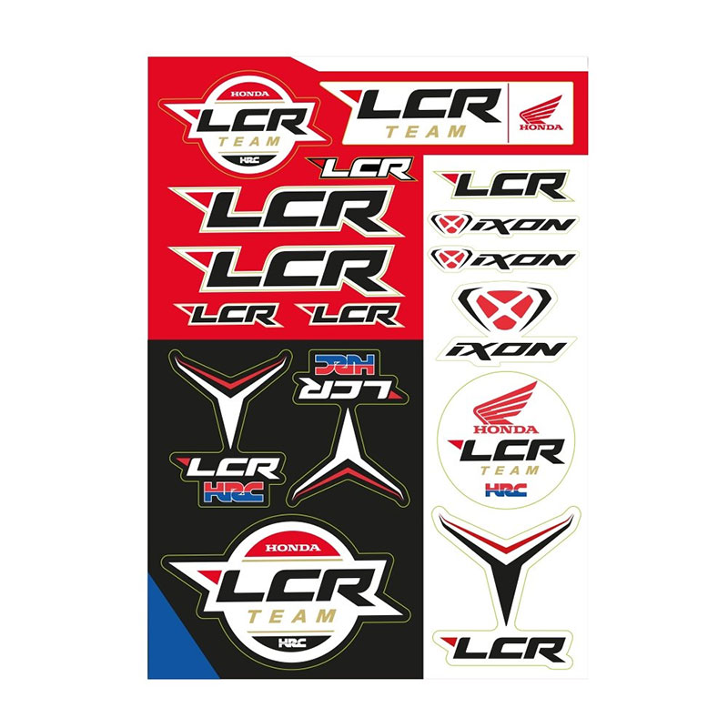 Stickers Set Ixon STI1 LCRT 22 nero rosso bianco