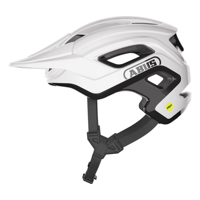 Casco MTB Abus Cliffhanger Mips shiny bianco