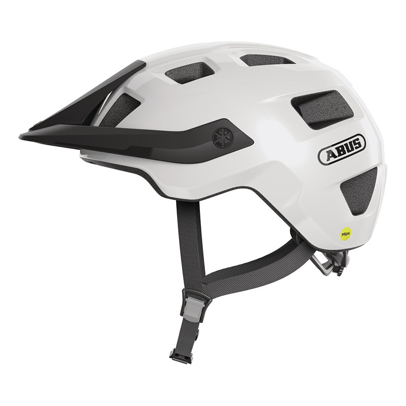 Casco Abus MoTrip Mips shiny bianco