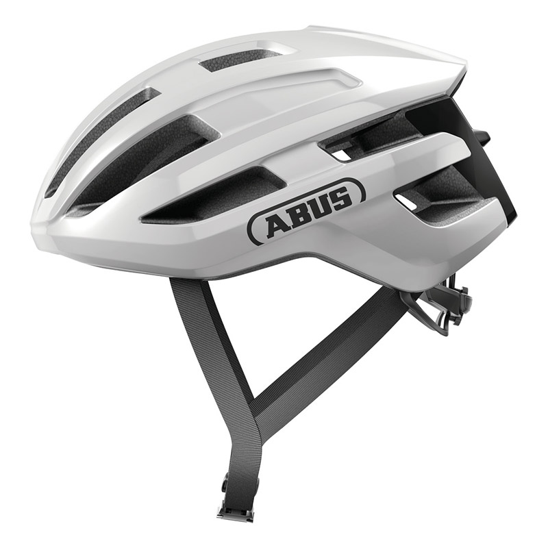 Casco Abus PowerDome shiny bianco