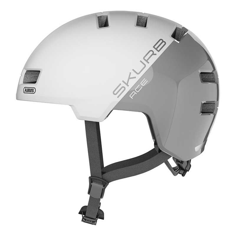 Casco Abus Skurb Ace argento bianco