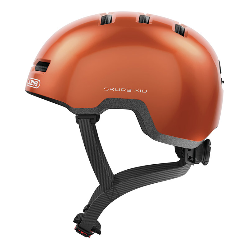 Casco Bimbo Abus Skurb Kid goldfish arancio