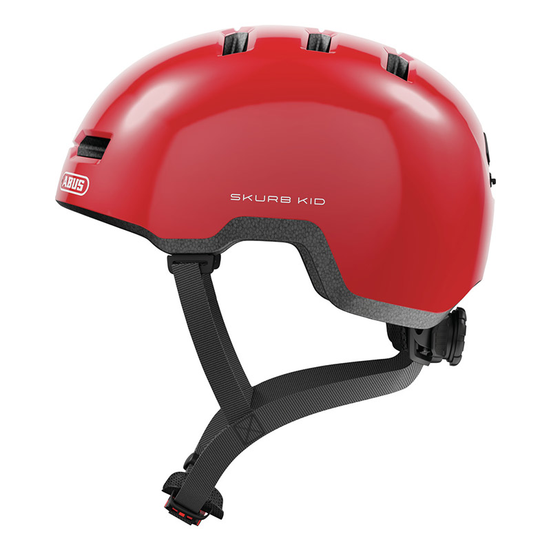 Casco Bimbo Abus Skurb Kid shiny rosso