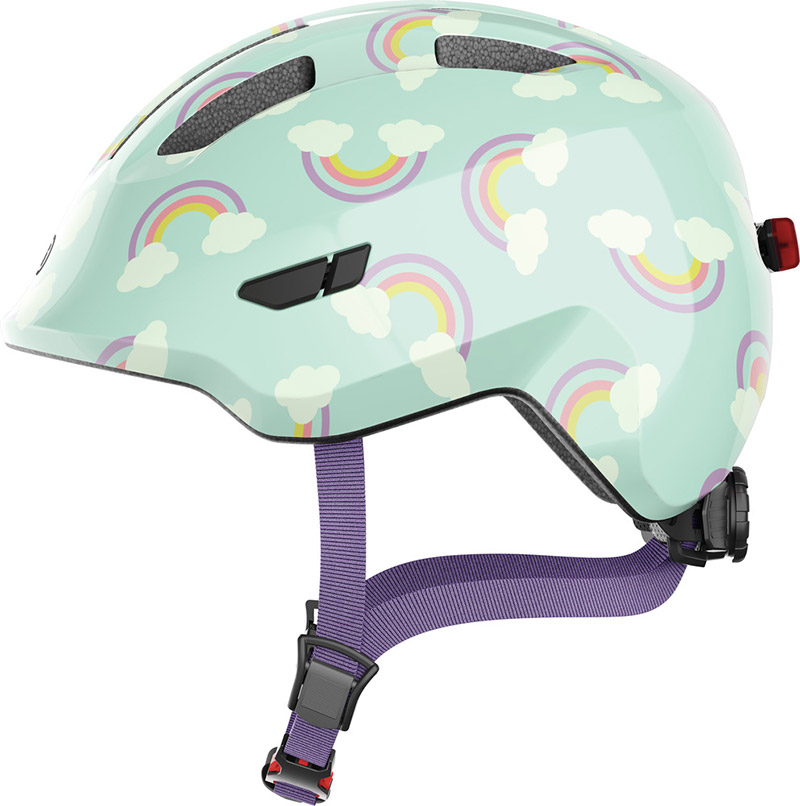 Casco Bimbo Abus Smiley 3.0 LED blu rainbow