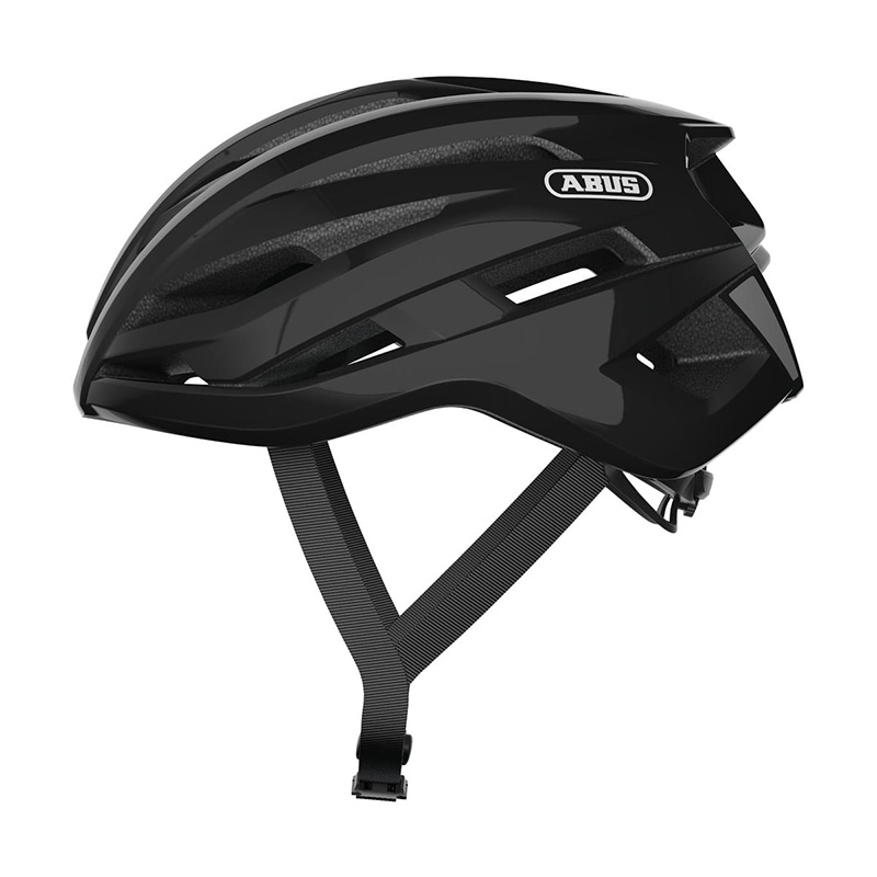 Abus Stormchaser Rennradhelm schwarz glänzend