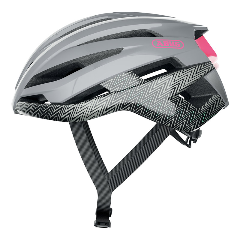 Casco Bici Abus Stormchaser zigzag grigio