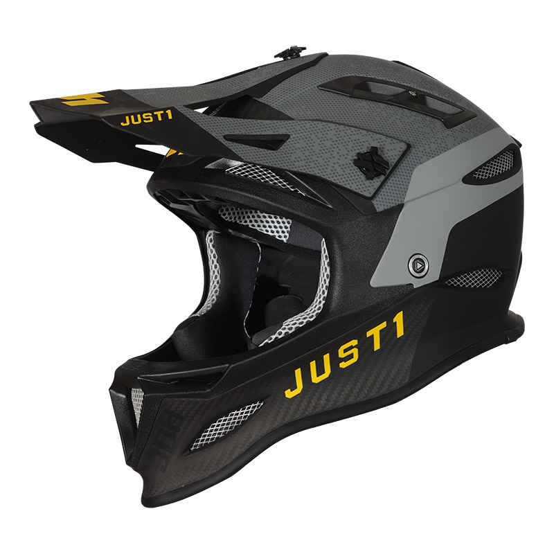 Casco Just-1 JDH Mips Dual grigio giallo