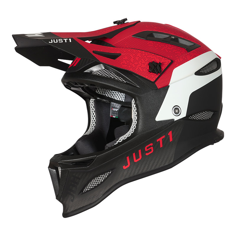 Casco Just-1 JDH Mips Dual rosso bianco