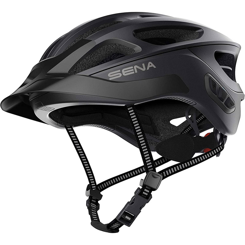 Casco Ciclismo Sena R1 Evo Smart nero opaco