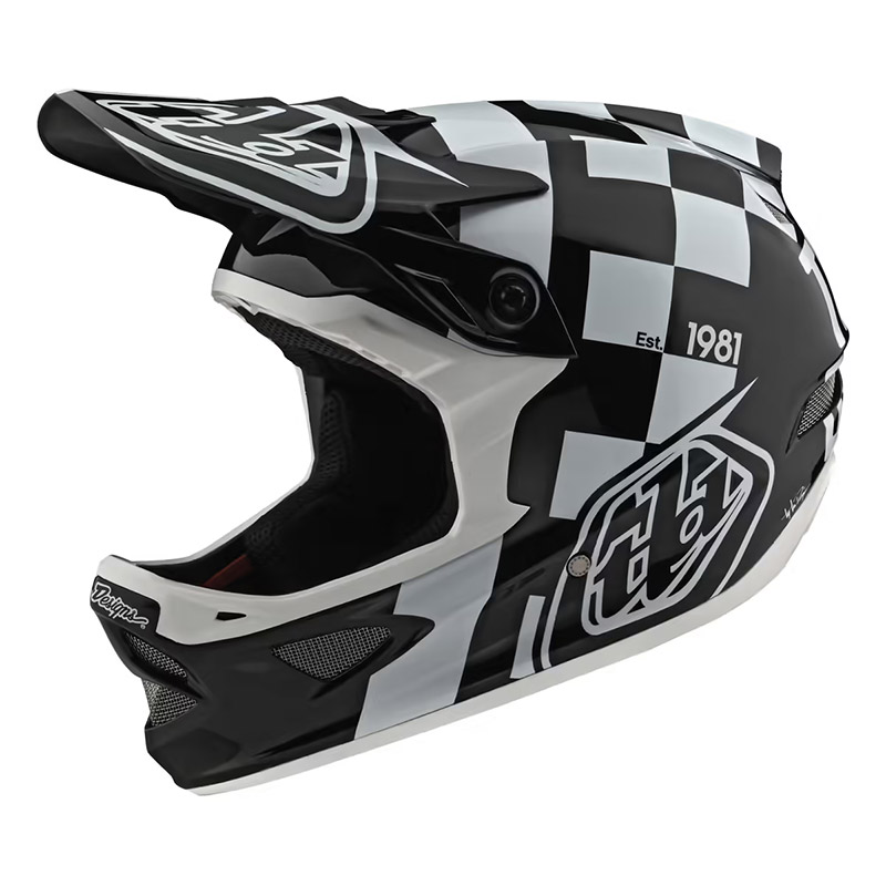 Casco Troy Lee Designs D3 Fiberlite Raceshop nero