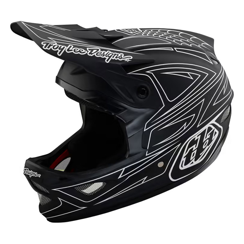 Casco Troy Lee Designs D3 Fiberlite Spiderstripe nero