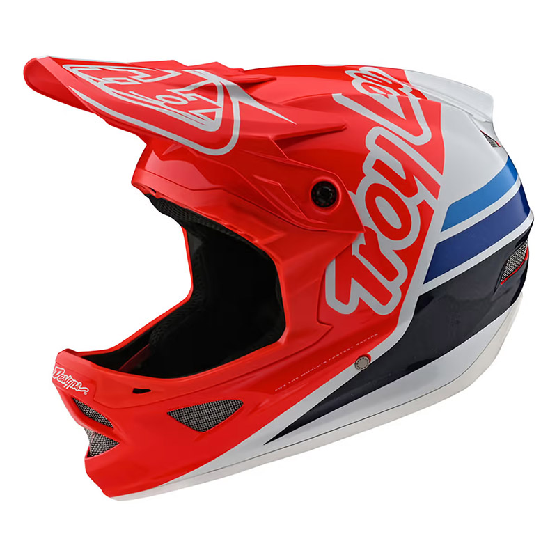 Casco Troy Lee Designs D3 Fiberlite Silhouette rosso