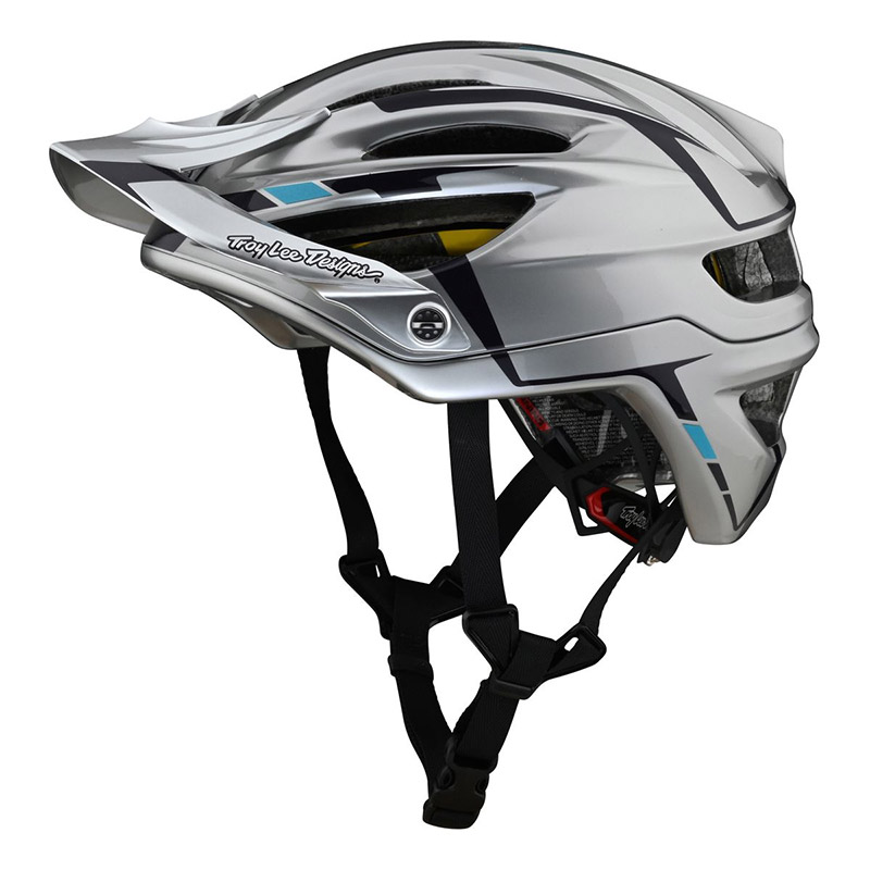 Troy Lee Designs MTB Mens A3 W/Mips Bike Helmet Sideways White/Gray M/L 