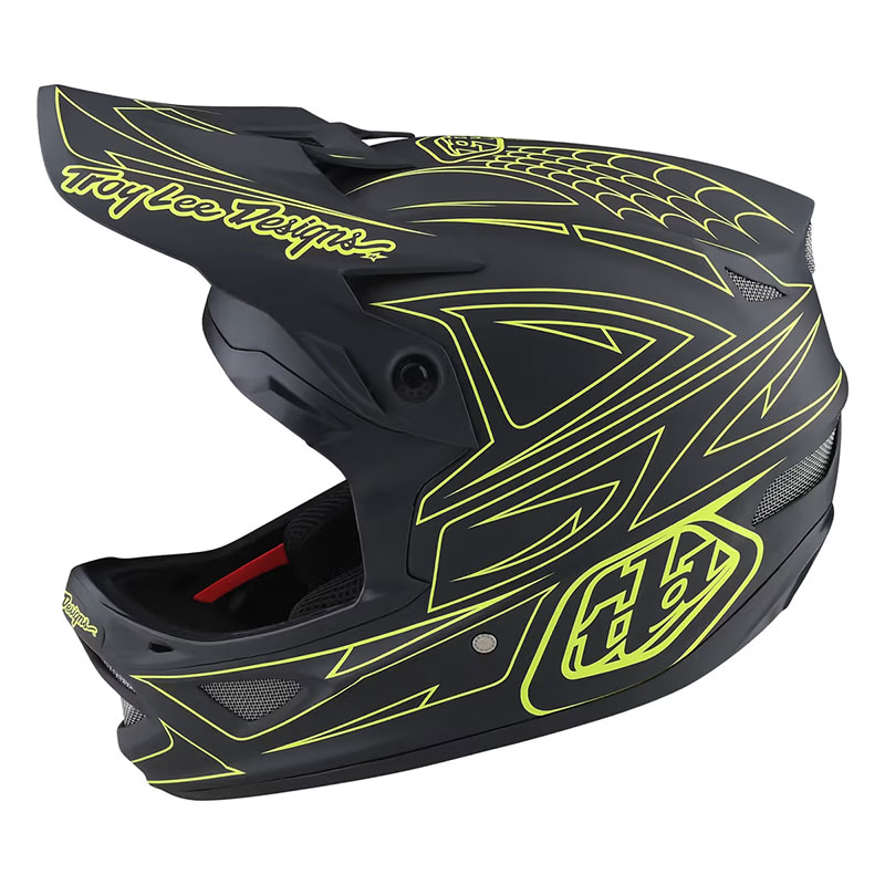 Troy Lee Designs D3 Fiberlite Spiderstripe giallo