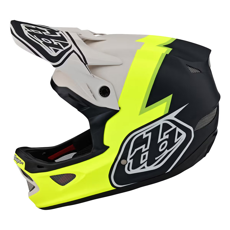 Casco Troy Lee Designs D3 Fiberlite Volt giallo