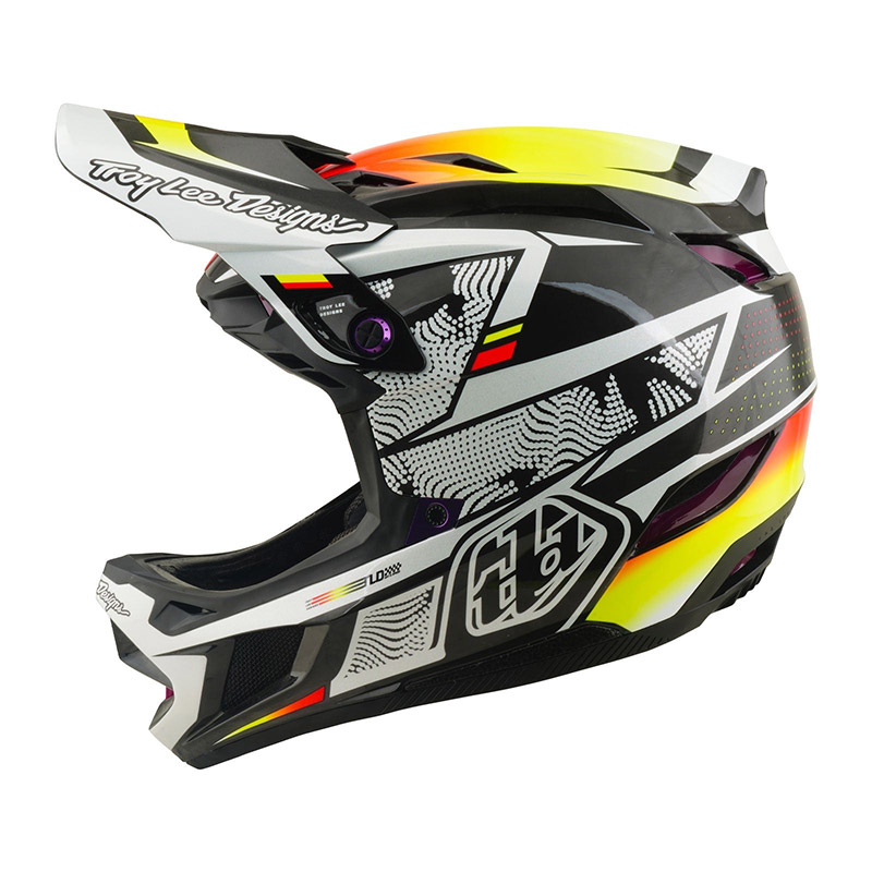 Casco Troy Lee Designs D4 Carbon Lined Up nero