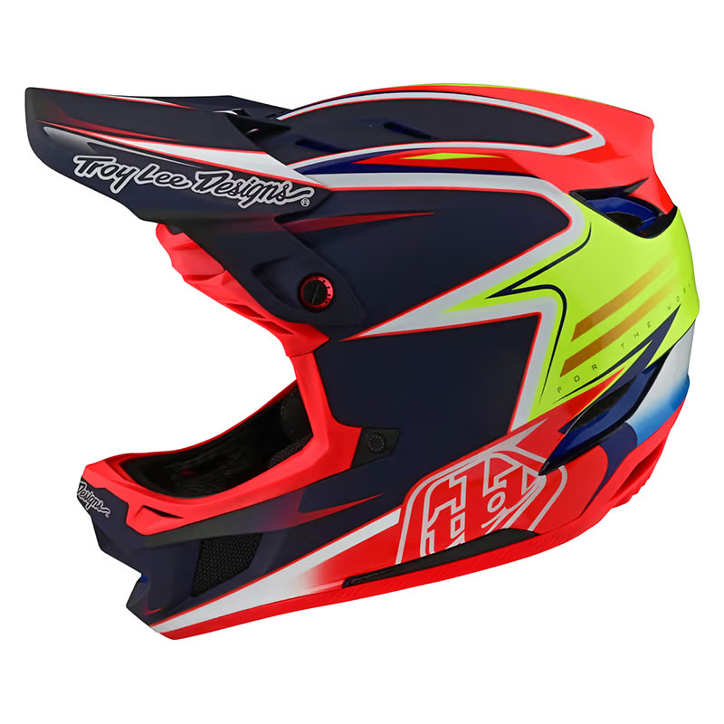 Casco Troy Lee Designs D4 Carbon Lines rosso