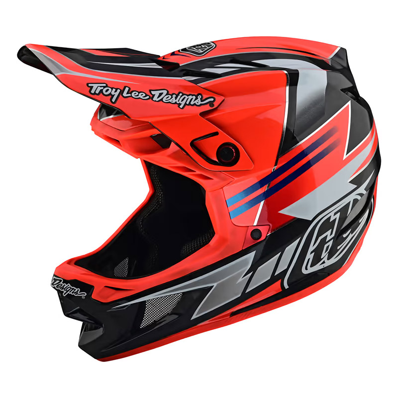 Troy Lee Designs D4 カーボン セイバー ヘルメット レッド 自転車用
