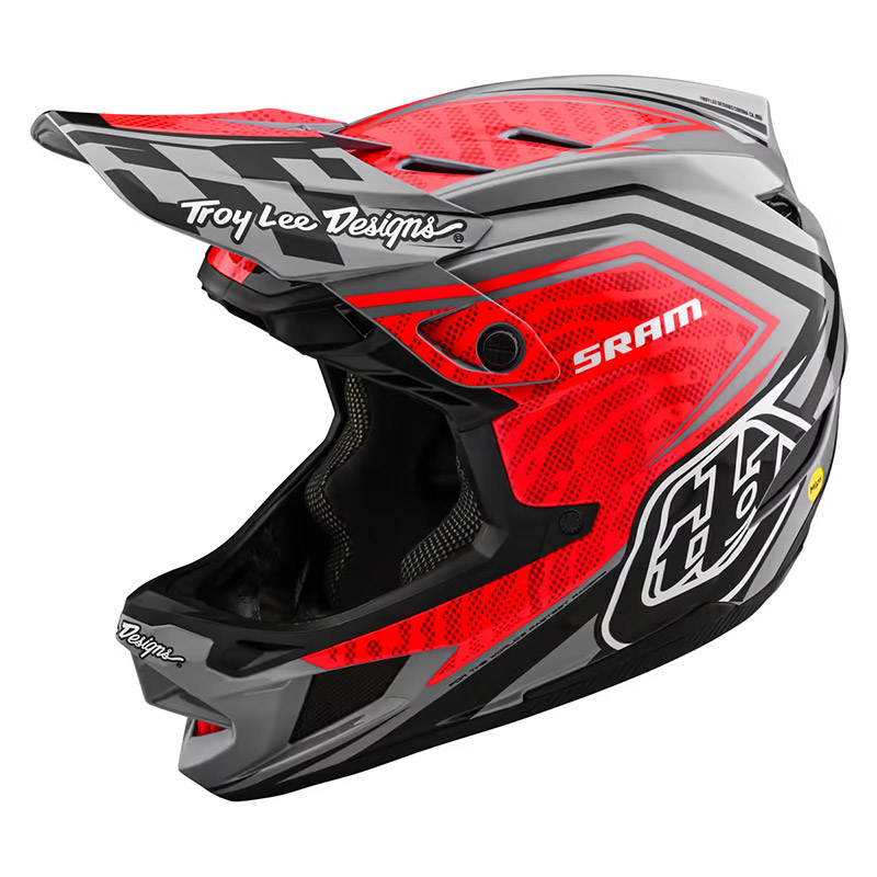 Casco Troy Lee Designs D4 Carbon Sram rosso