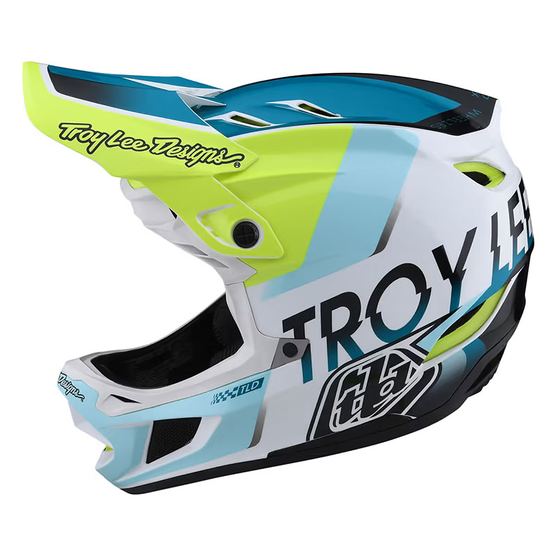 Troy Lee Designs D4 Composite Qualifier bianco verde