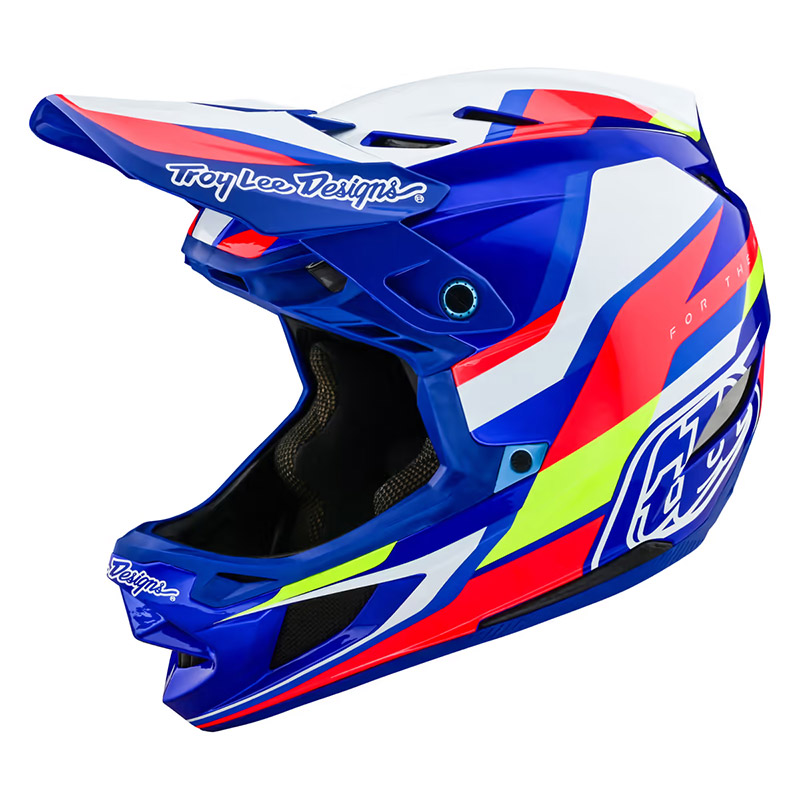 Casco Troy Lee Designs D4 Composite Omega blu