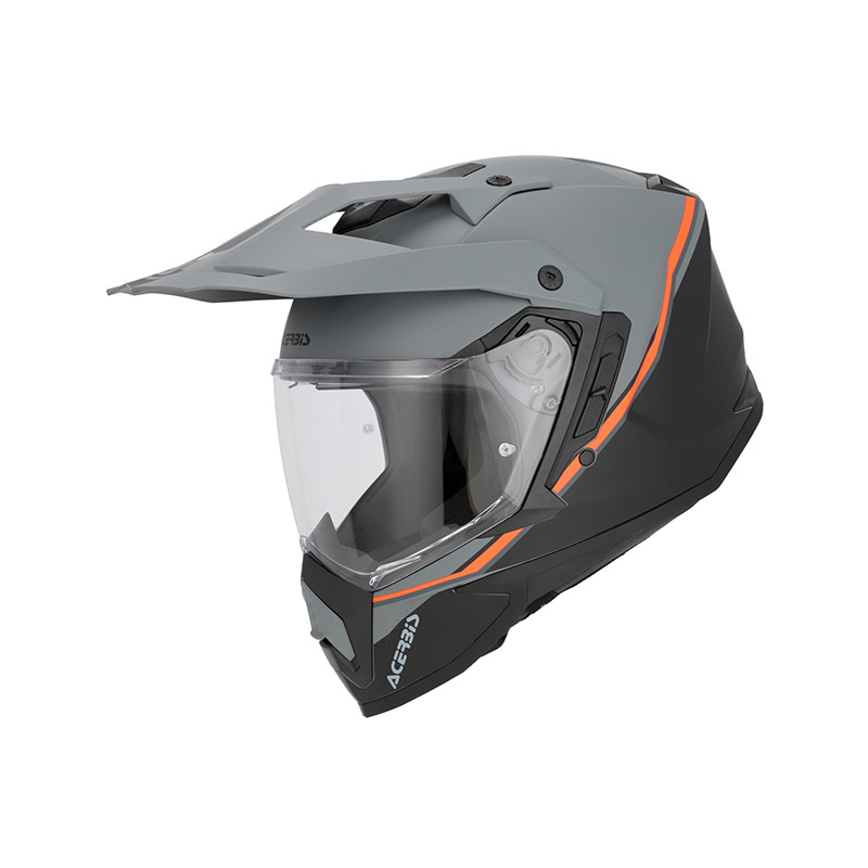Acerbis Assault Helmet Black Orange Fluo Matt