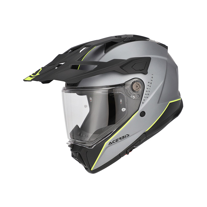 Casco Acerbis Attack grigio giallo opaco