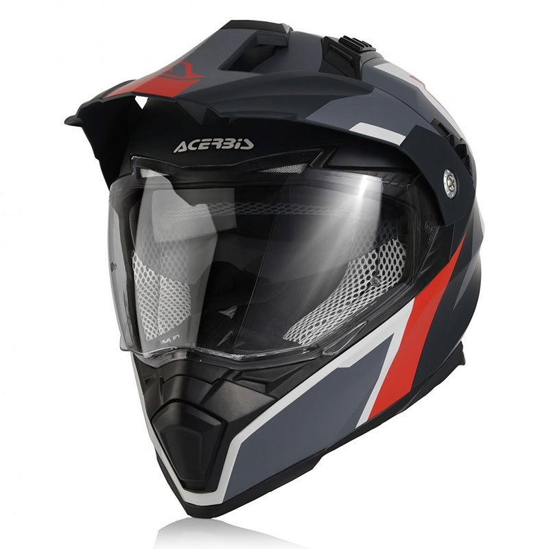 Casco Acerbis Flip Fs-606 Grigio Rosso | MotoStorm