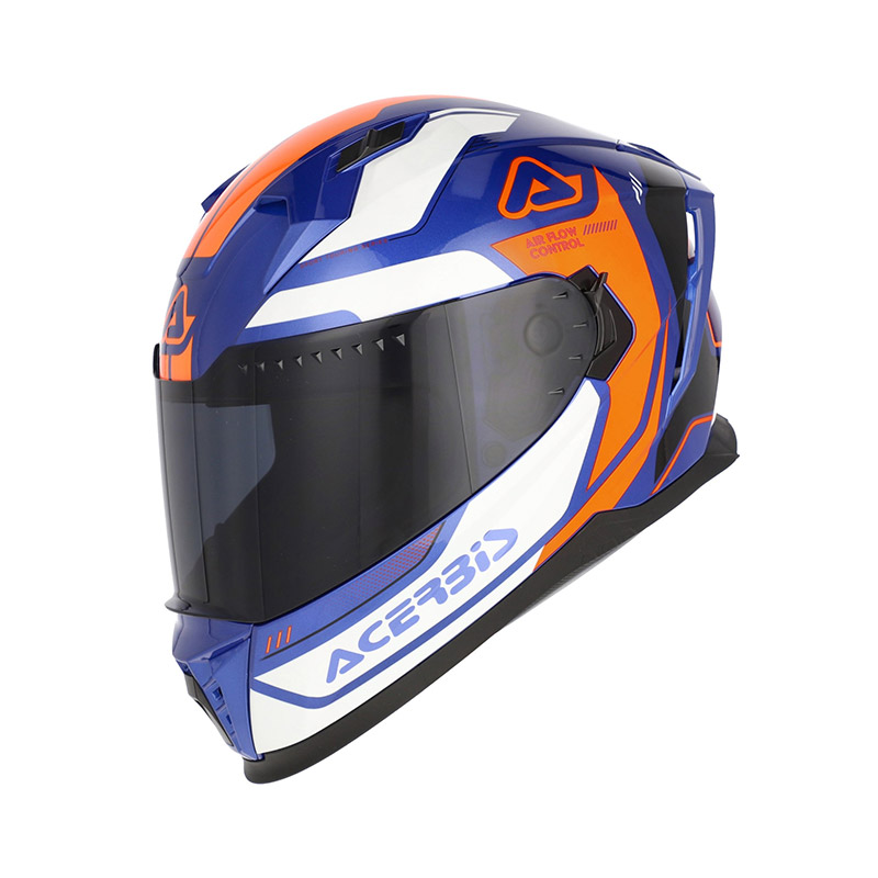 Casque Acerbis X-Way Graphic orange bleu